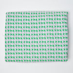 Gray + Green Patterned Quilting Weight Woven Fabric - 44" x 110"