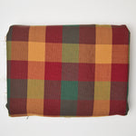 Orange, Red + Green Plaid Woven Fabric - 56" x 100"