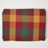 Orange, Red + Green Plaid Woven Fabric - 56" x 100"