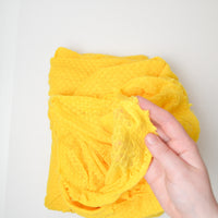 Bright Yellow Knit Lace Fabric - 72" x 100"