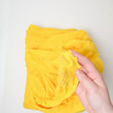 Bright Yellow Knit Lace Fabric - 72" x 100"