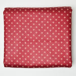 Maroon + Light Beige Print Woven Drapery Fabric with Stain-Resistant Coating - 50" x 102"