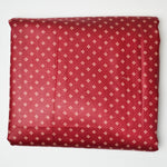 Maroon + Light Beige Print Woven Drapery Fabric with Stain-Resistant Coating - 50" x 102"