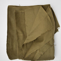 Olive Green Sueded Twill Woven Fabric - 55" x 114"