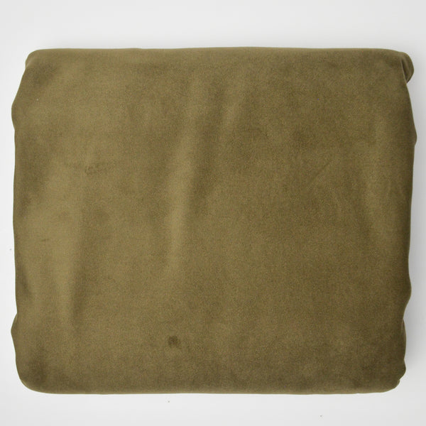 Olive Green Sueded Twill Woven Fabric - 55" x 114"