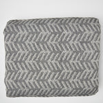 Gray + White Geometric Jacquard Woven Upholstery Fabric - 58" x 118"