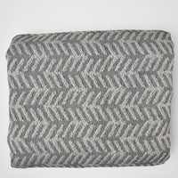 Gray + White Geometric Jacquard Woven Upholstery Fabric - 58" x 118"