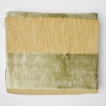 Muted Olive + Beige Chenille Striped Upholstery Fabric - 56" x 66"