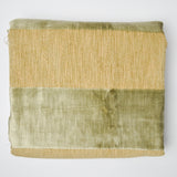 Muted Olive + Beige Chenille Striped Upholstery Fabric - 56" x 66"