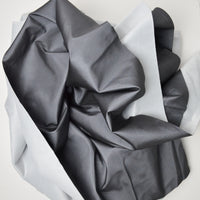 Gray Metallic Rubberized Coating Waterproof Fabric - 44" x 140"