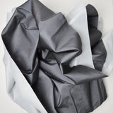Gray Metallic Rubberized Coating Waterproof Fabric - 44" x 140"