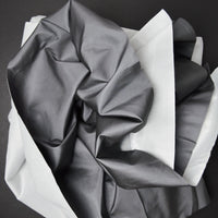 Gray Metallic Rubberized Coating Waterproof Fabric - 44" x 140"