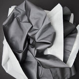 Gray Metallic Rubberized Coating Waterproof Fabric - 44" x 140"
