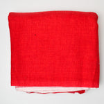 Red Plaid Print Flannel Woven Fabric - 40" x 108"