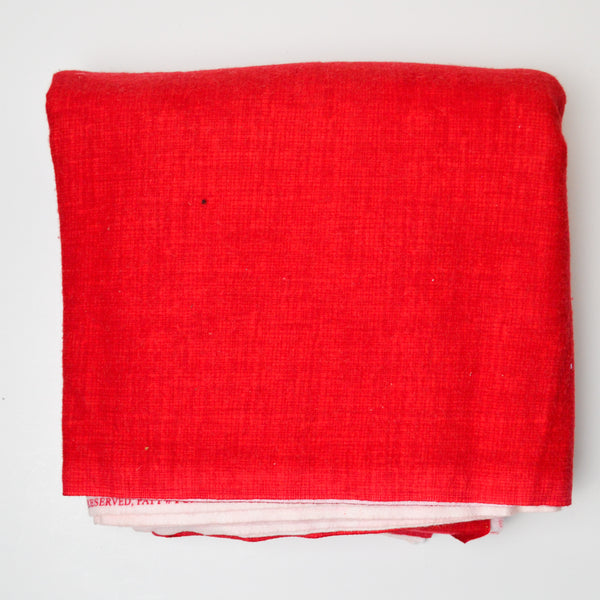 Red Plaid Print Flannel Woven Fabric - 40" x 108"