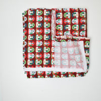 Snowman Print Quilting Weight Woven Fabric - 42" x 72"