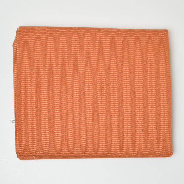Orange Wavy Stripe Jacquard Woven Upholstery Fabric - 41" x 50"