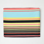 Black + Neon Striped Quilting Weight Woven Fabric - 44" x 74"