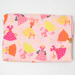 Pink Dress Print Quilting Weight Woven Fabric - 44" x 110"