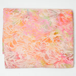 Pink + Orange Abstract Batik Quilting Weight Woven Fabric - 44" x 89"