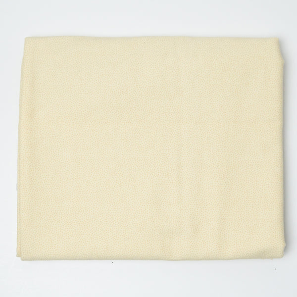 Light Yellow Dotted Quilting Weight Woven Fabric - 36" x 84"