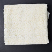 Off-White Floral Lace Tablecloth with Lace Edging (Some Stains) - 72" x 92"