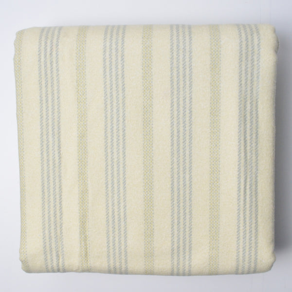 Light Yellow + Beige Striped Flannel Fabric - 41" x 144"