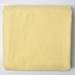 Yellow + White Gingham Flannel Woven Fabric - 44" x 128"
