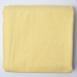 Yellow + White Gingham Flannel Woven Fabric - 44" x 128"