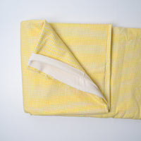 Yellow + White Gingham Flannel Woven Fabric - 44" x 128"