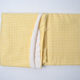 Yellow, White + Orange Plaid Flannel Woven Fabric - 44" x 116"