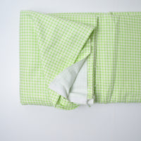 Green + White Plaid Flannel Fabric - 43" x 116"