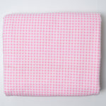 Pink + White Plaid Flannel Fabric - 43" x 112"