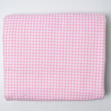 Pink + White Plaid Flannel Fabric - 43" x 112"