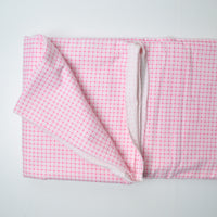 Pink + White Plaid Flannel Fabric - 43" x 112"