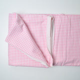 Pink + White Plaid Flannel Fabric - 43" x 112"