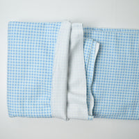 Blue + White Plaid Flannel Fabric - 43" x 112"
