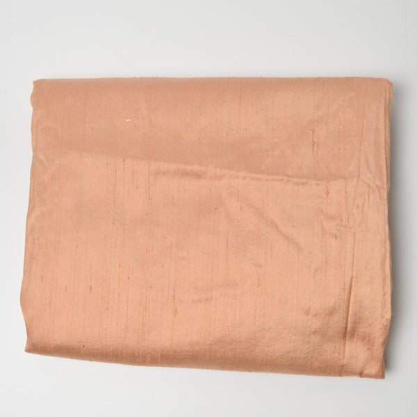 Peach Silky Slub Woven Fabric - 42" x 168"