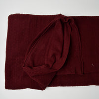 Maroon Cable-Textured Short Pile Fabric - 36" x 64"