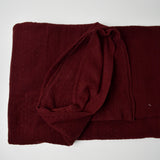 Maroon Cable-Textured Short Pile Fabric - 36" x 64"