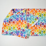 Rainbow Heart Print Flannel Woven Fabric - 44" x 86"