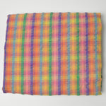 Rainbow Plaid Seersucker Woven Fabric - 46" x 120"