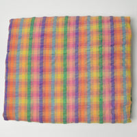 Rainbow Plaid Seersucker Woven Fabric - 46" x 120"
