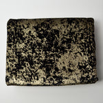 Black + Gold Metallic Burnout Velvet Knit Fabric - 66" x 124"