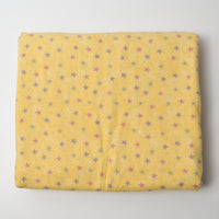 Yellow, Pink + Purple Star Print Flannel Woven Fabric - 42" x 228"