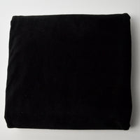 Black Low Pile Velour Knit Fabric - 62" x 64"