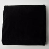 Black Low Pile Velour Knit Fabric - 62" x 64"