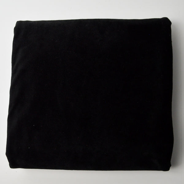 Black Low Pile Velour Knit Fabric - 62" x 64"