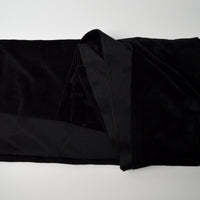 Black Low Pile Velour Knit Fabric - 62" x 64"