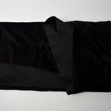Black Low Pile Velour Knit Fabric - 62" x 64"